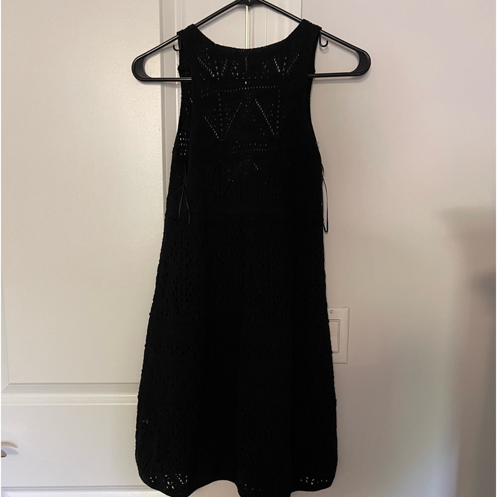 Zara black crochet dress